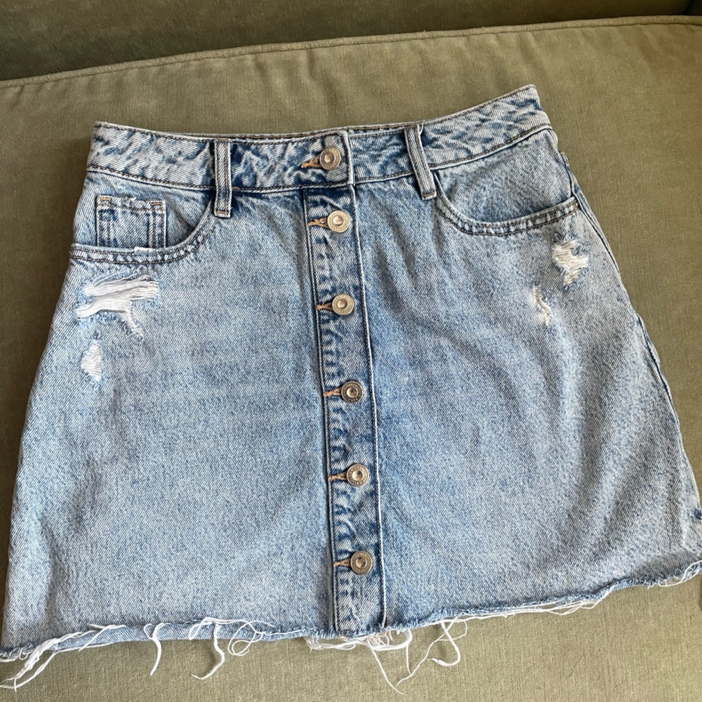 Zara Light Blue Denim Skirt